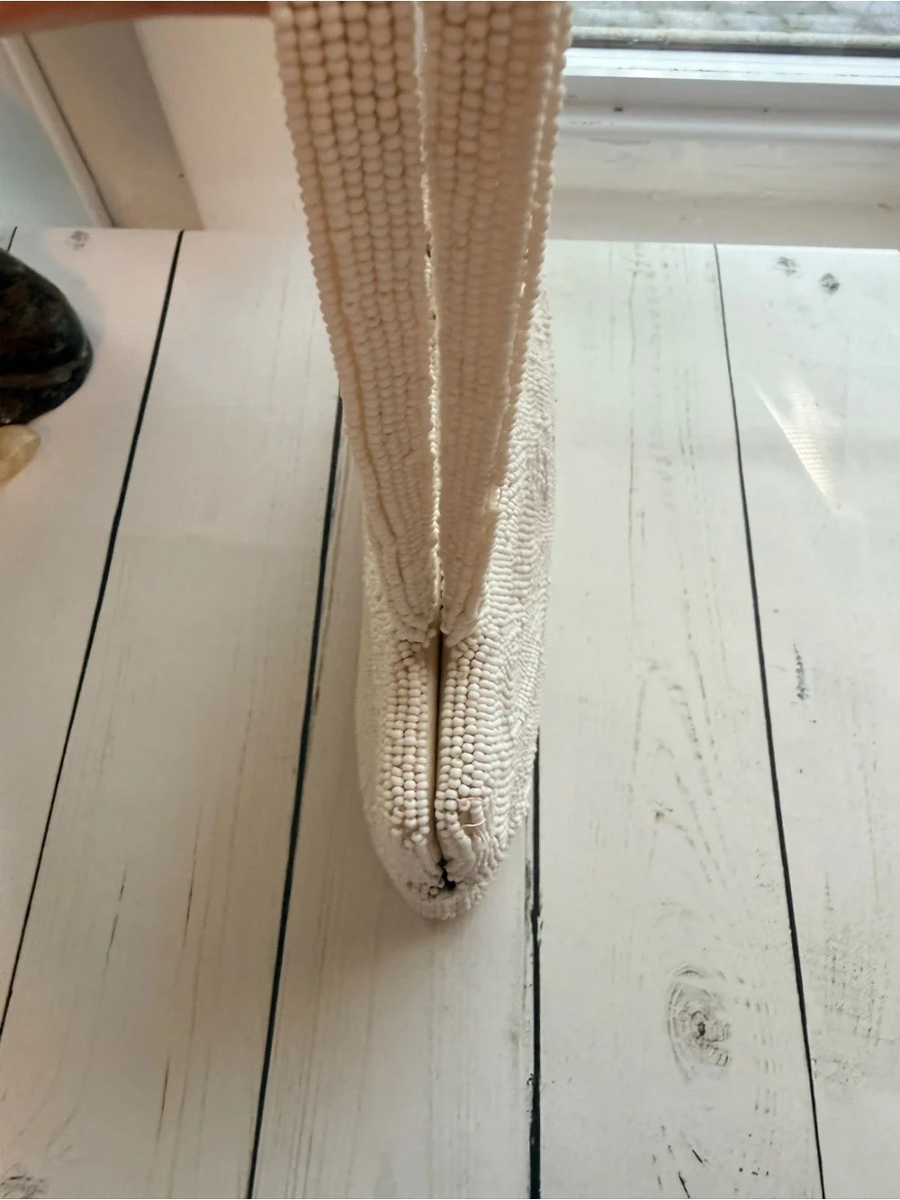 Walborg | Vintage Hand-Beaded Ivory Evening Bag, Made in Belgium
